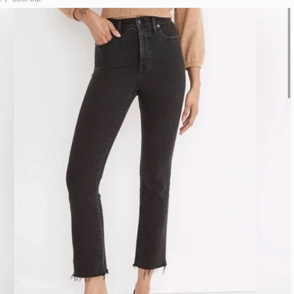 Madewell Cali Demi-Boot Jeans in Bayland Wash: Raw-Hem Edition Size 25